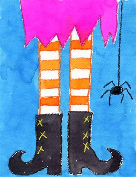 Art Projects For Kids Funky Witch Feet Halloween Art Projects Fall