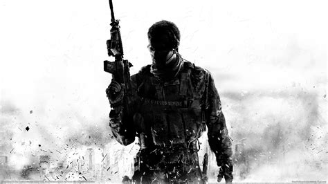 Call Of Duty Modern Warfare Cod Soldier Bw Hd Wallpaper Games