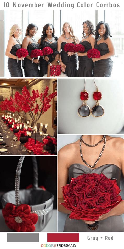 10 Gorgeous November Wedding Color Palettes In 2018 Colorsbridesmaid