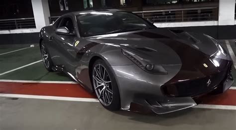 This London Driven Ferrari F12 TDF Has Amazing Dark Red Carbon Fiber