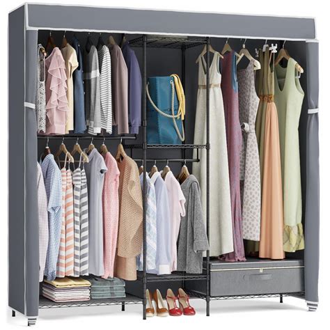 Vipek 5 Tiers Wire Garment Rack Heavy Duty Covered Clothes Rack