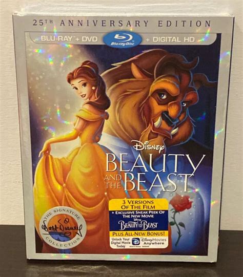 Disney Beauty And The Beast Blu Raydvddigital Wrare Slipcover New Ebay
