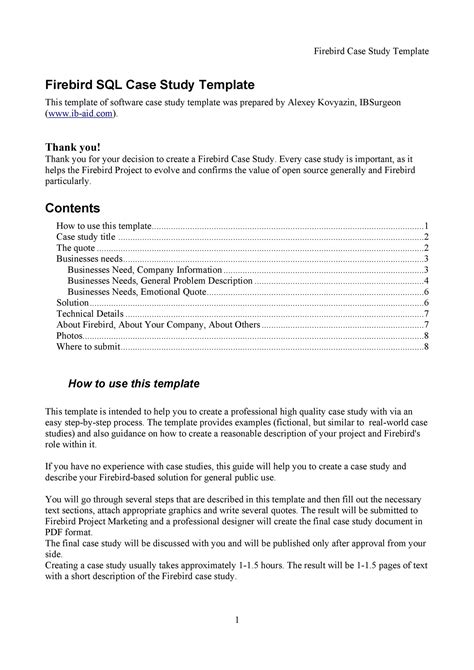 49 Free Case Study Templates Case Study Format Examples