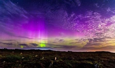 Rare Display Of Beautiful Northern Lights Over Scotland