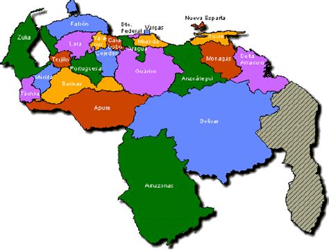 Mapa De Venezuela Con Sus Estados Imagenes Imagui
