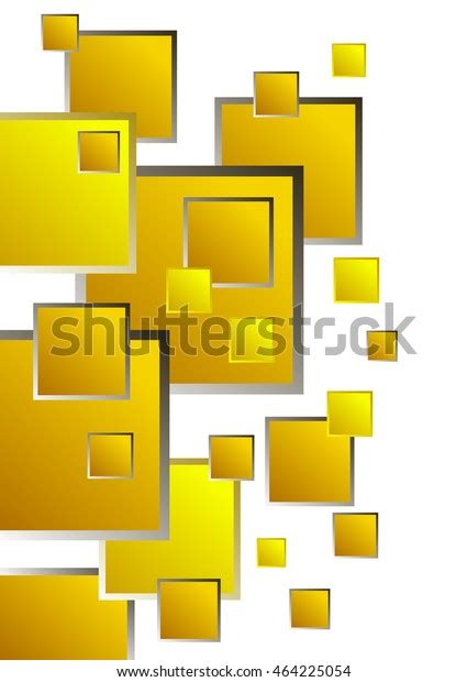 Geometrical Background Gold Squares Stock Vector Royalty Free