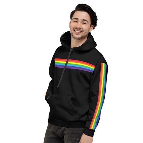 Gay Pride Flag Hoodie Rainbow Hoodie Rainbow Sweater Etsy