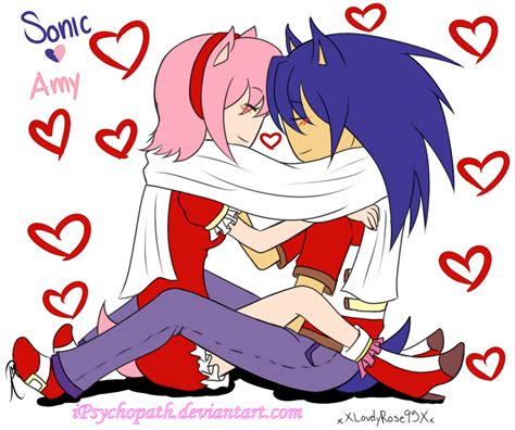 Commission 28 Sonic And Amy By Ipsychopath On Deviantart