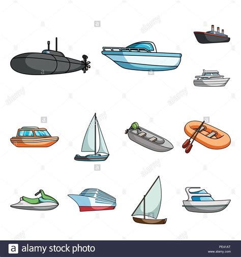 Inicio > transporte y vehículos > transporte marítimo. El transporte fluvial y marítimo cartoon iconos en ...