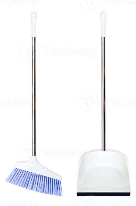 White Plastic Broom And Dustpan 26959211 Png