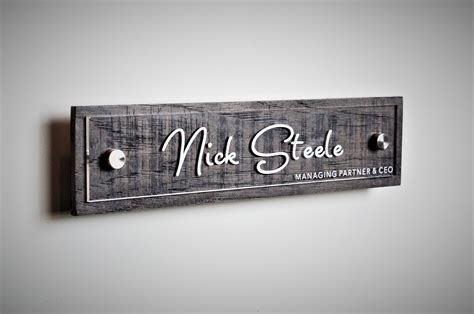 Office Business Door Sign Wood And Metal Sign Personalized Etsy Canada