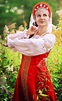 The image of a Slavic woman. The beauty of Slavic women is harmony ...