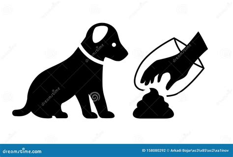 Clean After Your Dog Vector Icon Stock Vector Illustration Of Hand