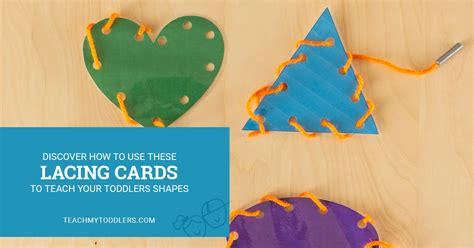 Shape Lacing Cards To Teach Toddlers Shapes Teach My Toddlers