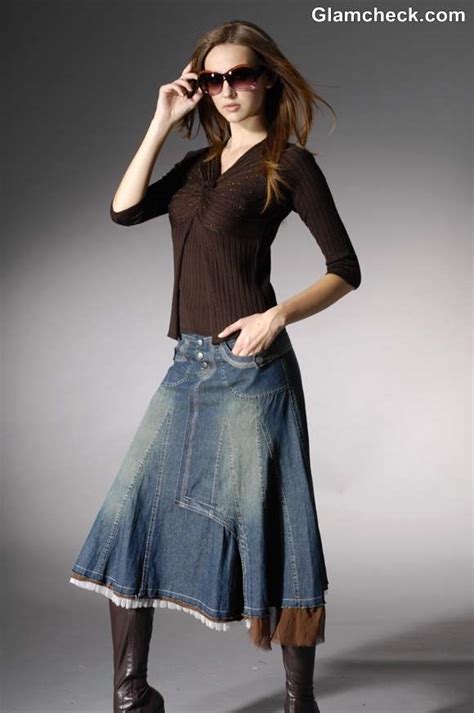 Long Denim Skirt For Winters How To Style