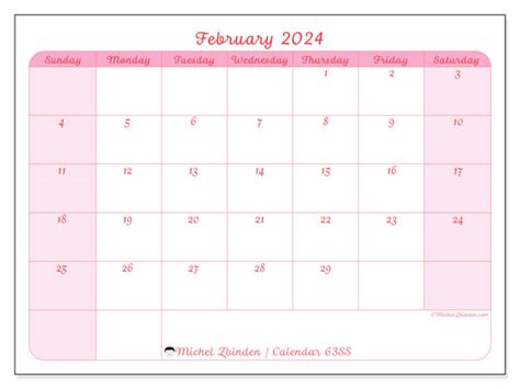Calendar February 2024 63 Michel Zbinden En