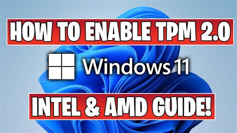 How To Enable Tpm In Bios Windows 11 Tpm 20 Fixed Intel And Amd