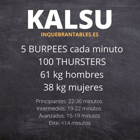 Wod Kalsu Crossfit Inquebrantables Crossfit Y Nutrición Deportiva