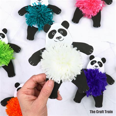 Printable Pom Pom Panda The Craft Train Things To Make With Yarn