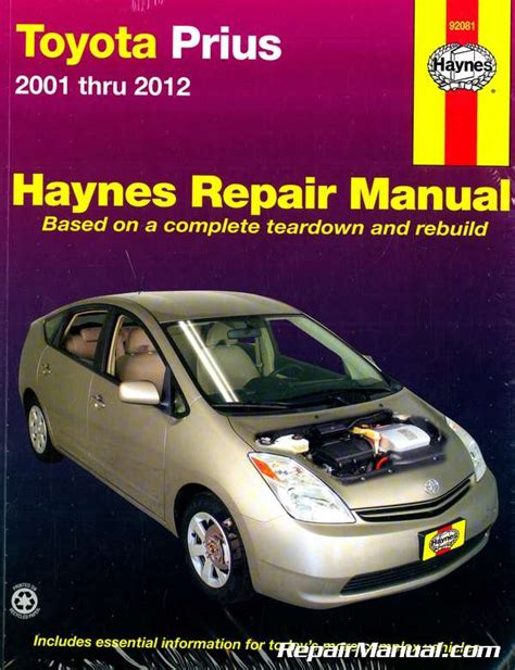 Toyota Prius 2001 2012 Haynes Repair Manual