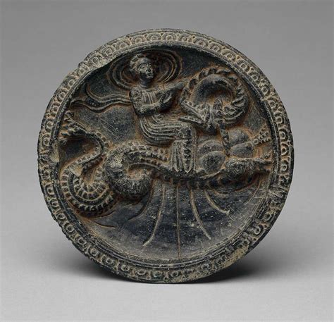 Palette With Sea Nymph Nereid Riding On A Sea Monster Gandhara A I Chicago PICRYL