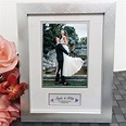 Wedding Frames | Wedding Photo Frame Silver Wood 4x6 Photo