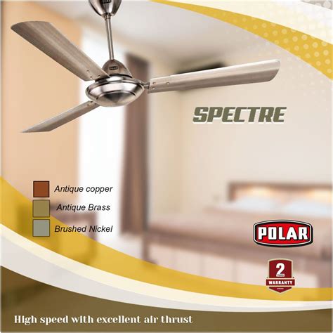Polar Brings To You Elegantly Designed Metallic Spectre Ceiling Fan