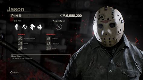 Check Out Stat Screens For Every Playable Jason In Friday The 13th