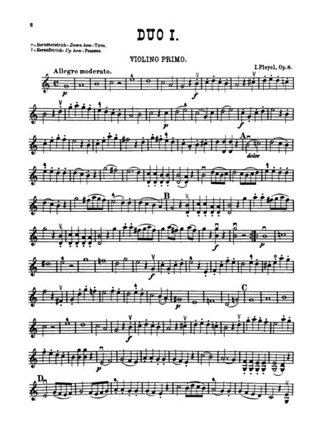 Pleyel Six Duets Op 8 By Ignaz Josef Pleyel String Duet Digital
