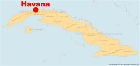 Havana Location On The Cuba Map Ontheworldmap