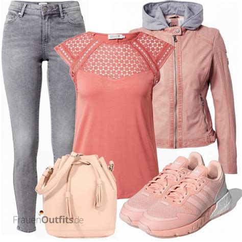 Cooler Look F R Den Fr Hling Frauen Outfit Komplettes Schultertaschen