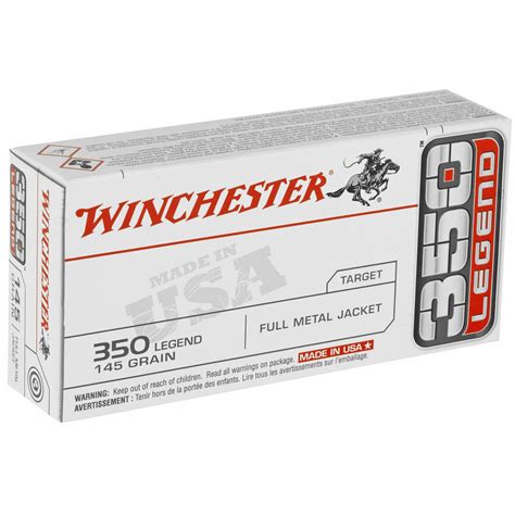 Winchester Usa 350 Legend 145gr Fmj 20 Rounds Saint Barbs Bullets