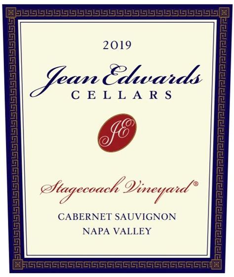 2019 Jean Edwards Cellars Cabernet Sauvignon Stagecoach Vineyard Usa