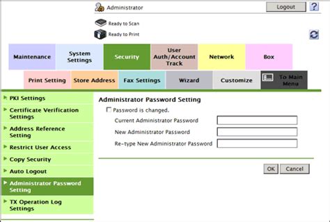 Supervisor, reconfigure the administrator's password. Changing the Administrator Password