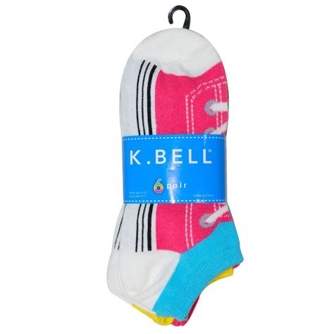 K Bell Womens 6 Pair Pack No Show Socks 9 11 White Walmart Canada