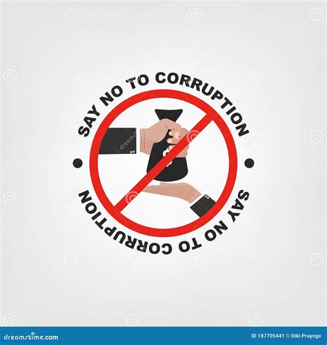 Stop Corruption Concept Design. a Logotype or Typography of Illegal
