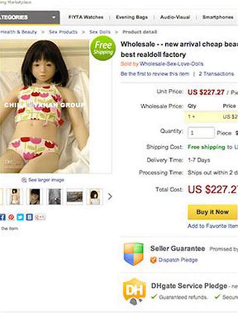 chine des poupées sexuelles d enfants font scandale