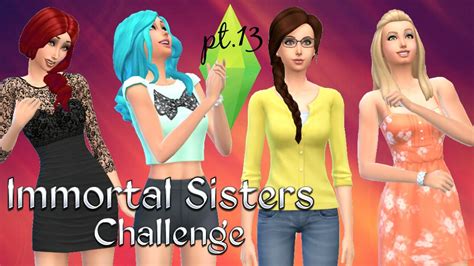 let s play the sims 4 four immortal sisters challenge part 13 another first kiss youtube