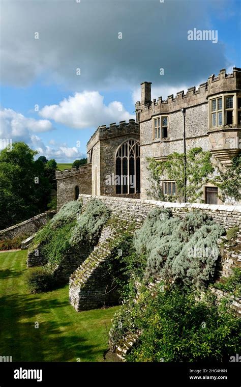Haddon Hall And Gardens Set On The River Wye Near Bakewell In