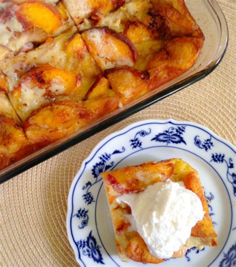 Fresh Peach Overnight French Toast Eat Drink Smile
