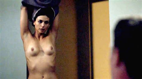 Morena Baccarin Nude Tits And Making Out On