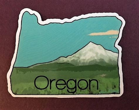 Oregon Sticker Pacific Northwest Sticker Custom Oregon Etsy In 2021