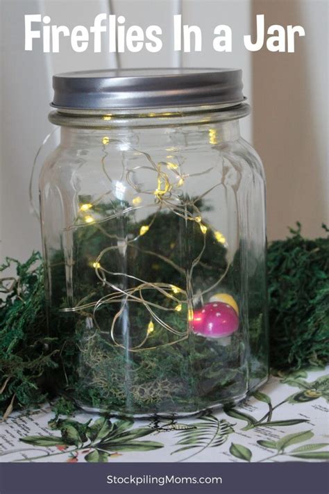 Fireflies In A Jar Craft Fireflies In A Jar Jar Crafts Craft Fairy