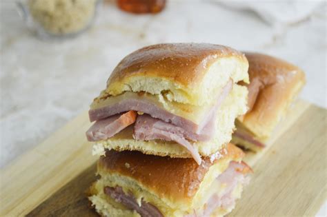 Ham And Cheese Sliders With Brown Sugar And Honey Glaze Famous Ashley Grant
