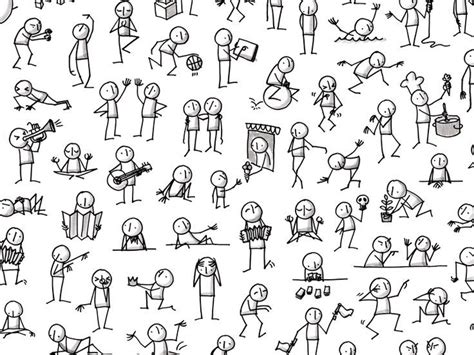 Pin By Divjot Chawla On Faces Stick Figure Drawing Doodle People Stick Drawings