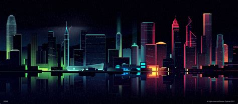 Brilliant Digital Illustrations Of A City By Night Romain Trystram Is A