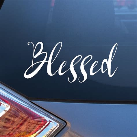 Blessed Christian Bumper Sticker Religious Car Decal 11 X Etsy