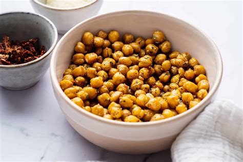 Healthy Roasted Chickpeas With Seasoning Plant Based With Amy