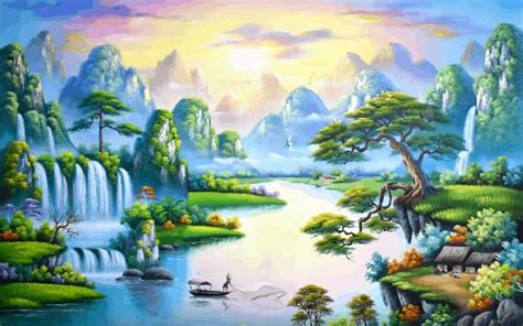 Step:3 now draw the boat in this landscape drawing. How to draw a landscape step by step - Landscape painting easy for beginners
