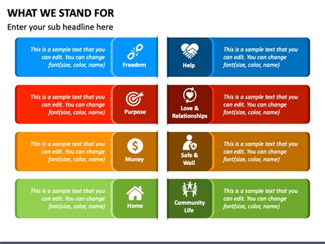 What We Stand For Powerpoint Template Ppt Slides